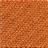 Steelcut fabric swatch, muted orange, nubby pile texture; col. 535 by bross, raw edges, white background, diffused lighting.